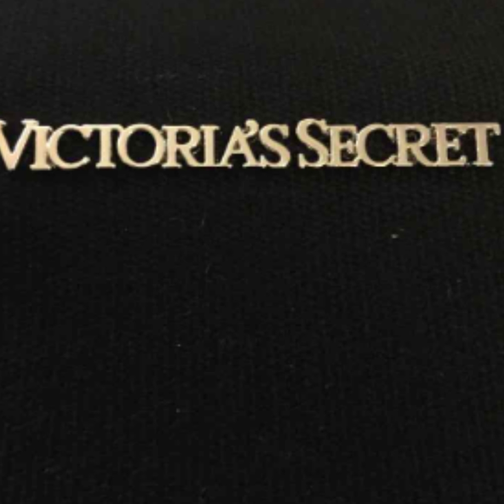 Victoria's Secret Angel XLarge Black Canvas Tote - Picture 5 of 8